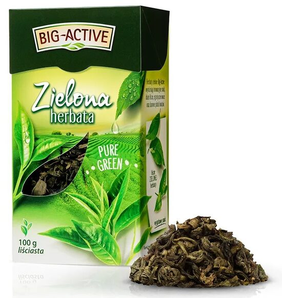 Big-Active Herbata Zielona Pure Green beramā zaļā tēja 100 g